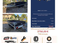 Autoanhänger bis 3500 Kg Saris PLateau