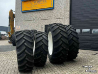 Räder, Reifen, Felgen & Distanzringe Mitas set MITAS AS 65 480/65R28 en 600/65R38 ca 80% op velgen NewH T6.xxx/T7.xxx