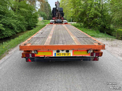 Tieflader / Anhänger Vogelzang 3-asser dieplader aanhanger, vlakke vloer met Twistlock