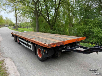 Tieflader / Anhänger Vogelzang 3-asser dieplader aanhanger, vlakke vloer met Twistlock