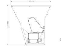 Sägemehl Streuer für Liegeboxen Qmac ALLESSTROOIER / UNIVERSEELSTROOIER USE 120 - 1330L