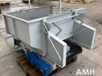 Förderband  1500X800 Bunker met uitvoerband, Feed hopper with discharge conveyor, Dosierbunker mit Austragsband