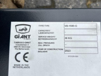 Kehrmaschine Tobroco Veegborstel 150 cm Giant aanspan