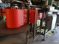 Sonstiges Förderanlagen und Material-Handling-Ausrüstungen Pro-Pak BSM-1 rolverpakker links onbekend / unknown rolverpakker roll stock bagger raschelsack verpackung netzmaschine