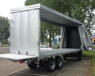 Transportwagen mit Plane / Erntewagen Van Der Sluis Zeilenwagen / Oogstwagen