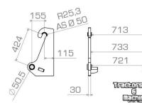 Sonstige Baumaschinen, Erdbewegungsmaschinen und Zubehör Qmac Aanlashaken voor AHLMANN voor type AZ 6 t/m AZ 85