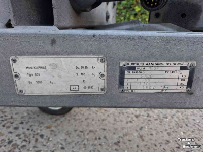 Autoanhänger bis 3500 Kg  Kuiphuis 3500kg autoaanhanger met oprijplaten
