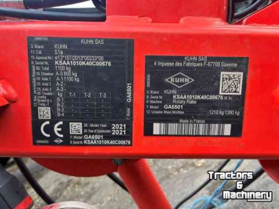 Schwader Kuhn GA 6501      dubbele hark