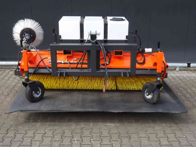 Kehr- und Kehrsaugmaschinen Hofstede Veegmachine Borstel 60cm voor mini loader verreiker shovel heftruck