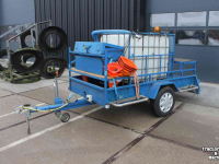 Autoanhänger bis 3500 Kg  Spuitaanhanger enkelas met IBC watertank en slanghaspels