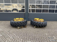 Räder, Reifen, Felgen & Distanzringe John Deere Set dubbellucht 16,9R38 draaispindel