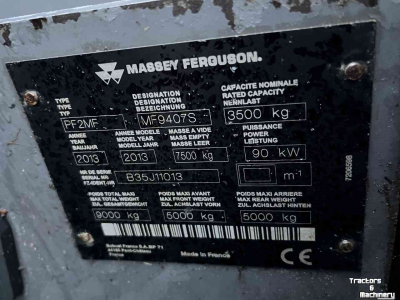Teleskoplader Massey Ferguson 9407S Xtra verreiker