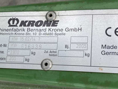 Kreiselheuer Krone KW 15.02/14 schudder weidebouwmachines