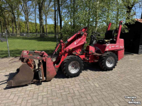 Radlader Weidemann 1230 shovel met vorken bak en mestklem