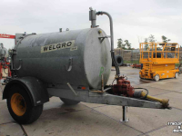 Gülletankwagen / Güllefässer Welgro 3500 liter vacuumtank waterwagen mesttank giertank slanghaspel