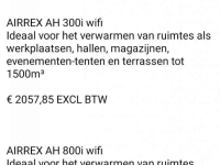 Sonstiges Maschinen und Zubehör für Werkstatt und Hof  AIRREX diesel infraroodkachels