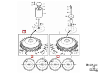 Maisgebiss Kemper Toevoer Trommels parts nr:87655267/87655268