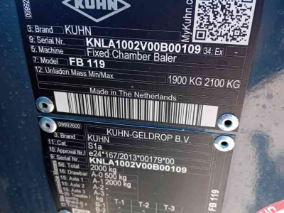 Pressen Kuhn FB119 balenpers, bermenpers.