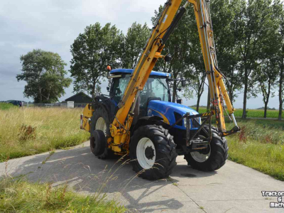 Schlepper / Traktor New Holland tsa 125 + Herder MBK 512LS