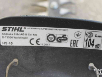 Heckenschere Stihl HS45 heggenschaar heggenknipper heggensnoeier hegschaar benzine